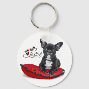 Llavero Perro de toro francés - francés - amor