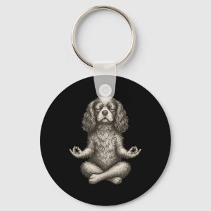 Llavero Perro de Yoga Vintage Cavalier King Charles Spanie