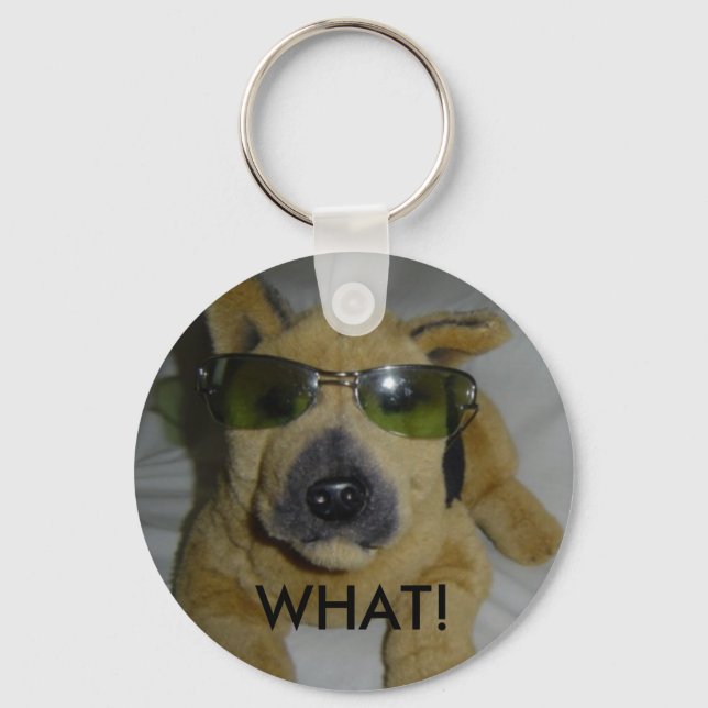 Llavero Perro Divertido con Gafas (Anverso)