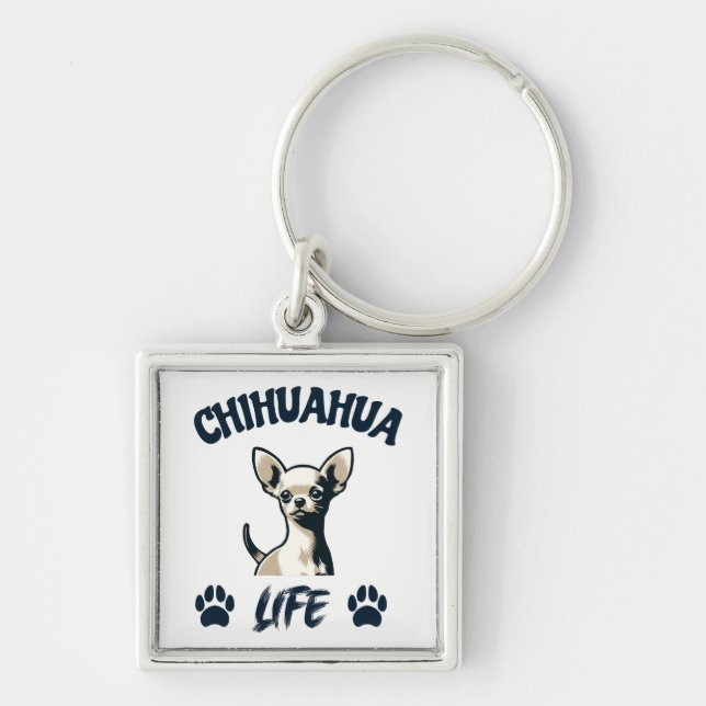 Llavero Perro divertido de Chihuahua (Frente)
