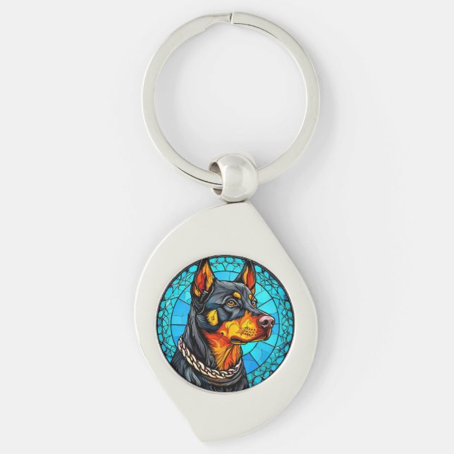 Llavero perro doberman (Anverso)