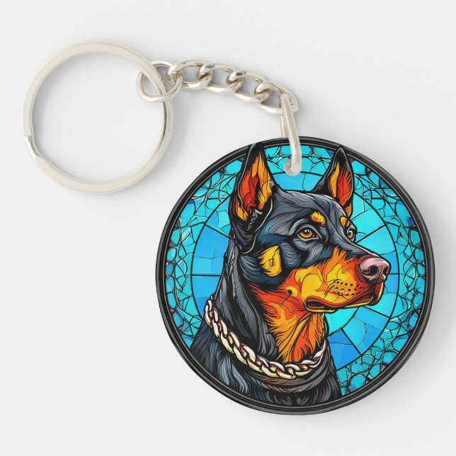 Llavero perro doberman (Frente)