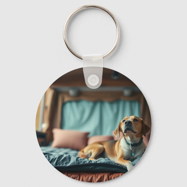 Llavero Perro en cama (Anverso)