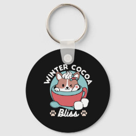 Llavero Perro en taza festiva para vibraciones de vacacion