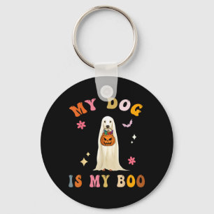 Llavero Perro Es Boo_ Lindo Groovy Espeluznante Halloween 
