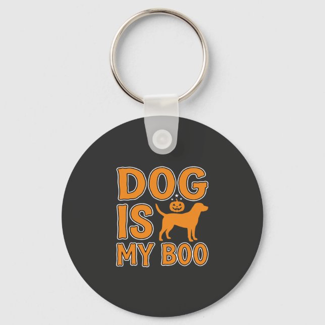 Llavero Perro Es Mi Boo Halloween Perro (Anverso)