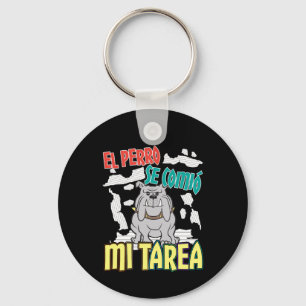 Llavero Perro Español Se Comió Mi Tarea - Perro Tarea