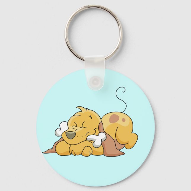 Llavero Perro feliz con las camisetas y los regalos del (Anverso)