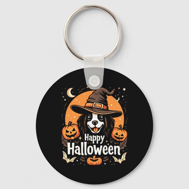 Llavero Perro Feliz Halloween Manga Larga (Anverso)