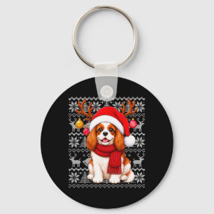 Llavero Perro feo de Navidad Santa Cavalier King Charles S
