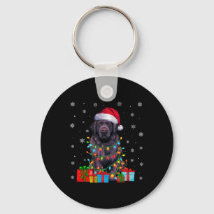 Llavero Perro Feo Navidad Enciende Santa Hat Newfoundland 