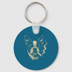 Llavero Perro fumando cigarrillo divertido diseño de Bosto