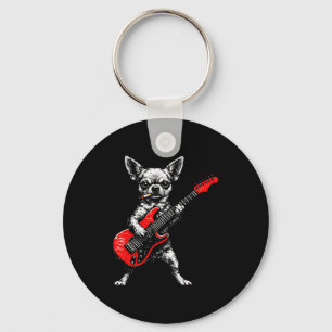 Llavero Perro fumando meme divertido de chihuahua tocando