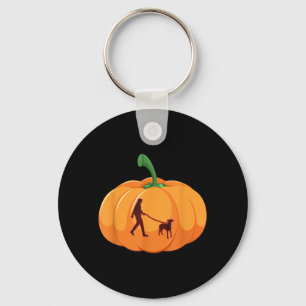 Llavero Perro galgo caminando calabaza de Halloween