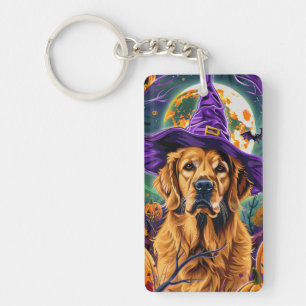 Llavero Perro Golden Retriever Espeluznante Bruja de Hallo