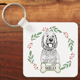 Llavero Perro Goldendoodle Personalizado
