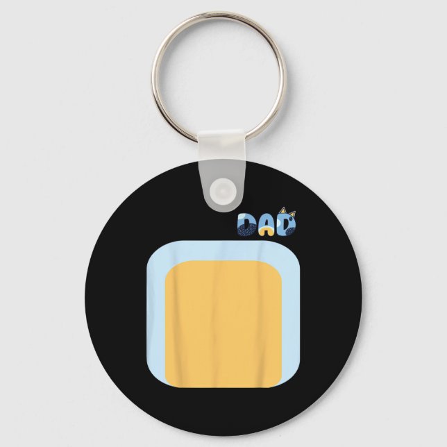 Llavero Perro Heeler Azul Papá Costumes Familiares Diy H (Anverso)