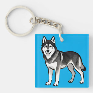 Llavero Perro Husky de Dibujos Animados Regalo Siberiano B