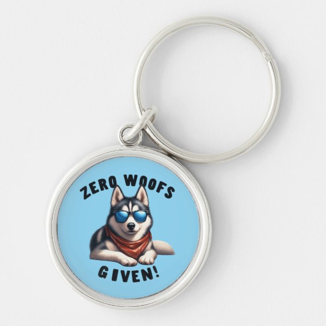 Llavero Perro Husky Genial Zero Ladra Dado  (Frente)