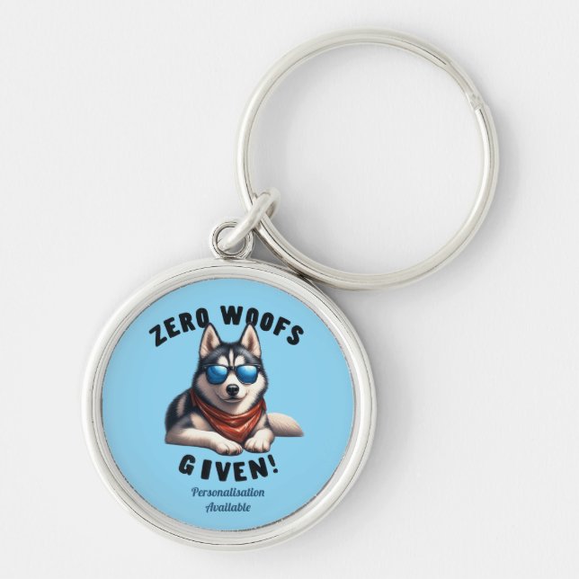 Llavero Perro Husky Genial Zero Ladra Dado  (Frente)