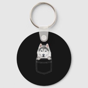 Llavero Perro Husky Siberiano En El Bolsillo Gracioso reg