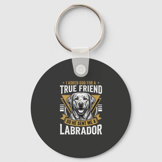 Llavero Perro Labrador amigo verdadero (Anverso)