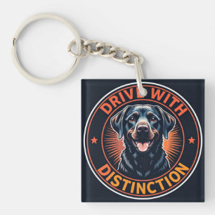 Llavero Perro Labrador con eslogan motivacional