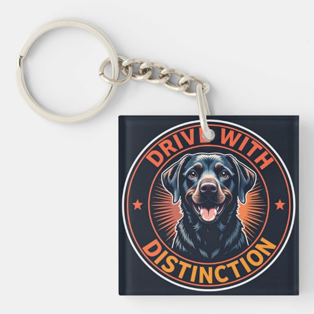 Llavero Perro Labrador con eslogan motivacional (Frente)