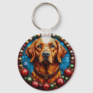 Llavero perro labrador de Navidad