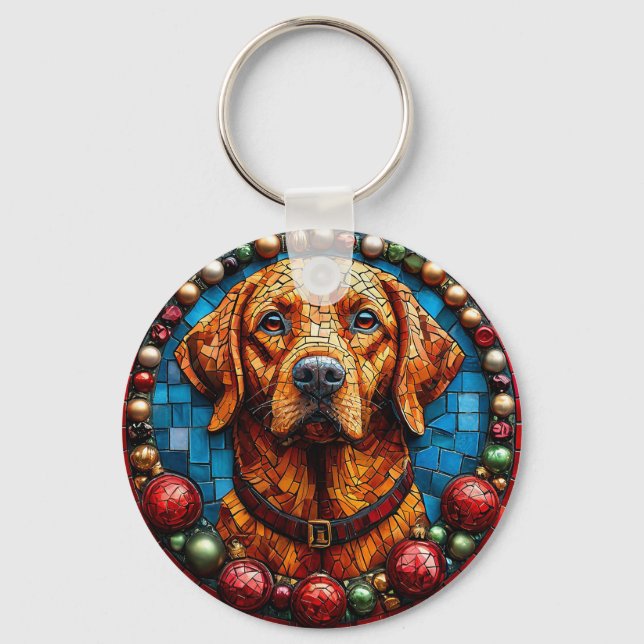 Llavero perro labrador de Navidad (Anverso)