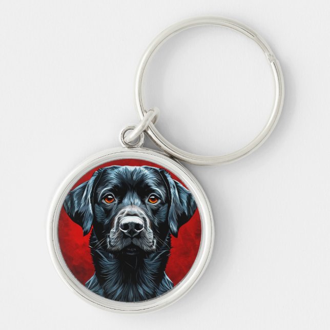 Llavero Perro labrador negro (Frente)