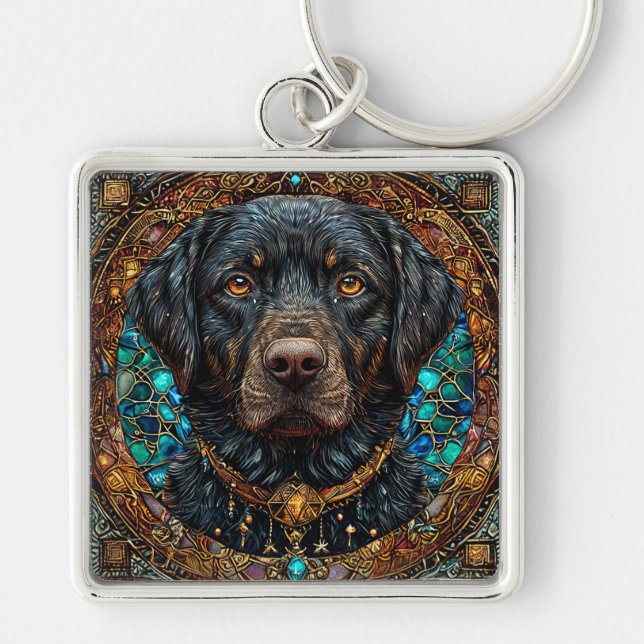 Llavero Perro labrador negro (Frente)