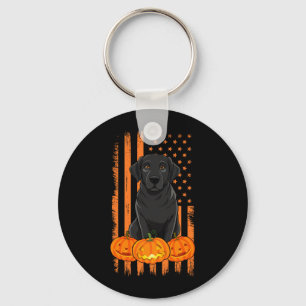 Llavero Perro Labrador Negro Bandera Americana Patriótico