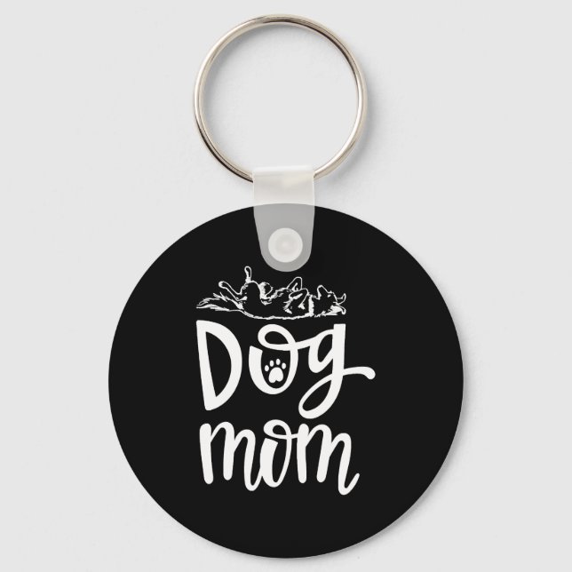 Llavero Perro lindo mamá mejor perro (Anverso)