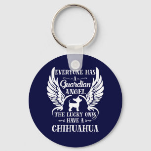 Llavero Perro mascota Chihuahua ángel guardián