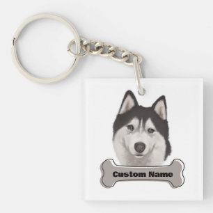 Llavero Perro Mascota cutáneo de Huskies siberianos