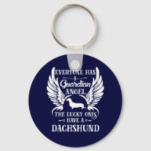 Perro mascota de Dachshund ángel guardián