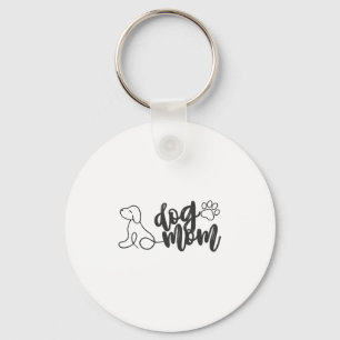 Llavero Perro Mom Line Art Design Perro Minimalista Lover