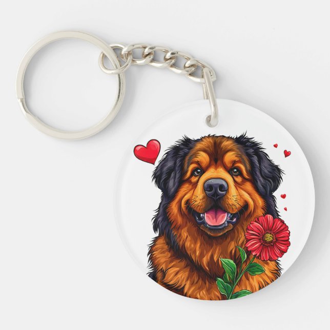 Llavero Perro mono de San Valentín (Frente)