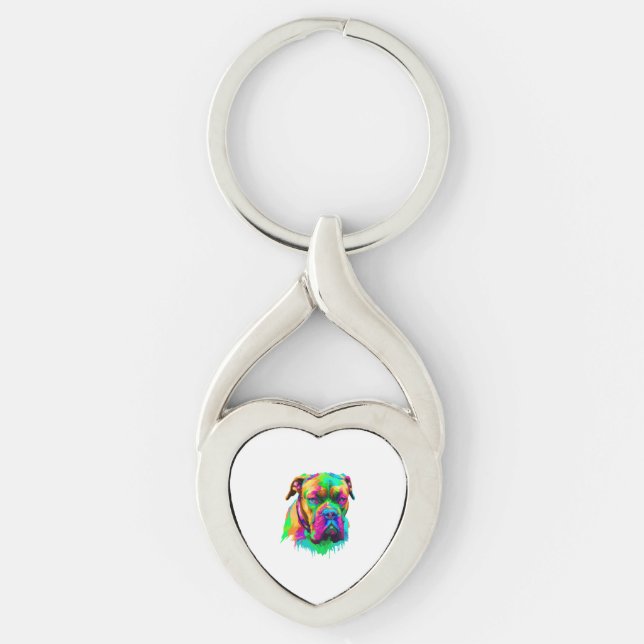 Llavero Perro multicolor - Versión 3 (Anverso)