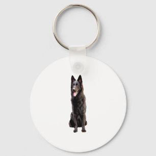 Llavero Perro negro pastor alemán