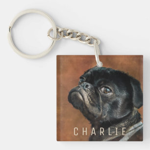 Llavero Perro negro pug