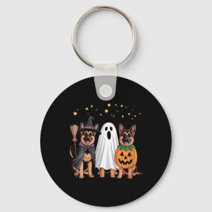 Llavero Perro pastor alemán de bruja fantasma calabaza de