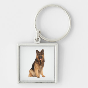 Llavero Perro pastor alemán, envolver diseño recto,