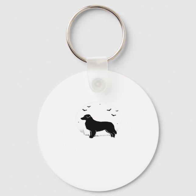 Llavero Perro pastor australiano � Halloween Moon Silhouet (Anverso)
