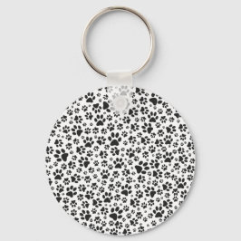 Llavero Perro Paws Black and White Polka Dot