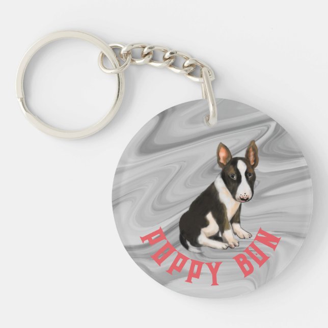 Llavero Perro perrito Bull terrier Keychain (Frente)