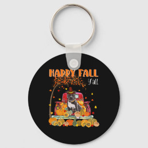 Llavero Perro Pitbull Autumn Fall Truck Mappe Gracias