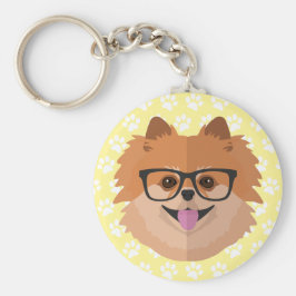 Llavero Perro Pomerano En Lentes Nerviosas | Regalo de Hip