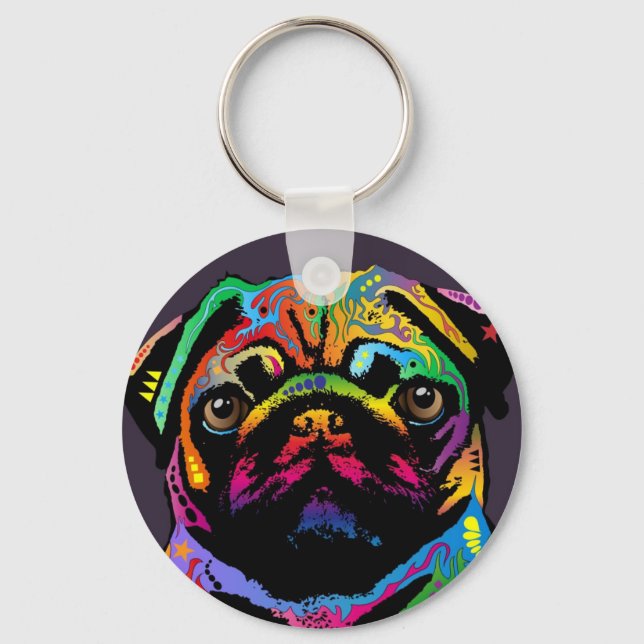 Llavero Perro Pug (Anverso)